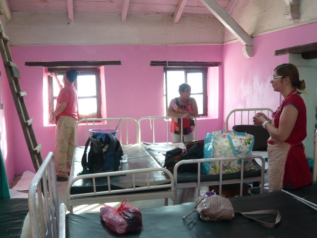 Painting wards Jiri Hospital
