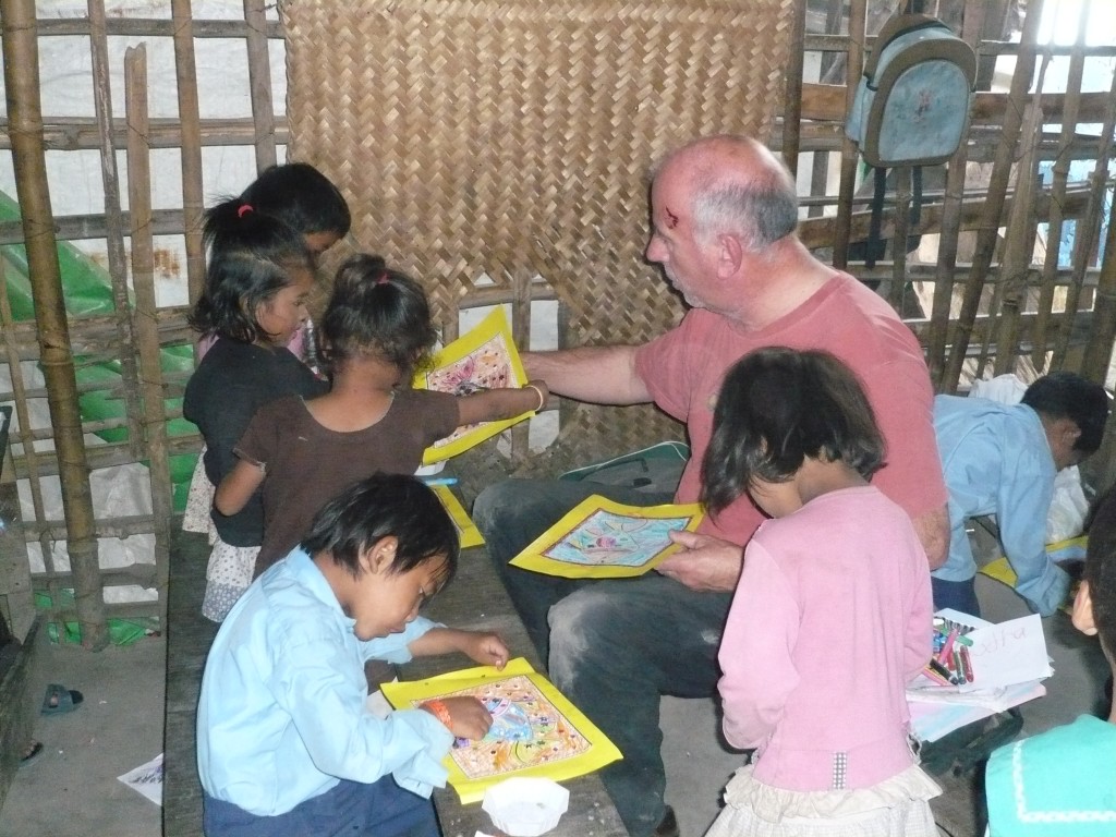 Working with children in slum
